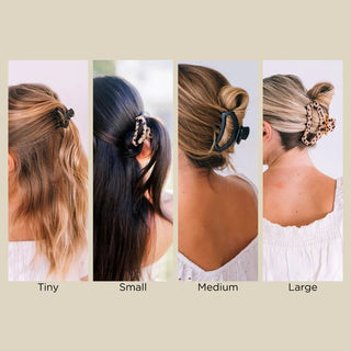 Jet Black Open Claw Hair Clip