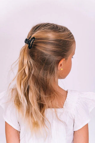 Jet Black Open Claw Hair Clip