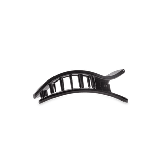 Jet Black Small Flat Rectangle Hair Clip