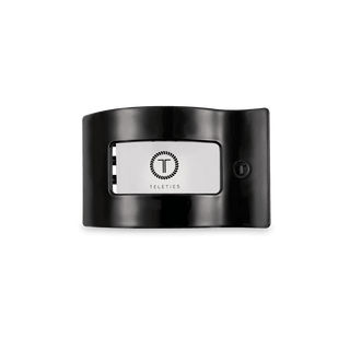 Jet Black Small Flat Rectangle Hair Clip