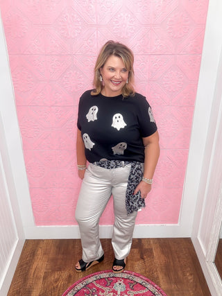 Judy Blue | Shine Like A Diamond Silver Faux Leather Pant, silver shiny pants, judy blue, boot cut, faux leather, halloween, christmas, new years, new years eve, womans, denim, stretch