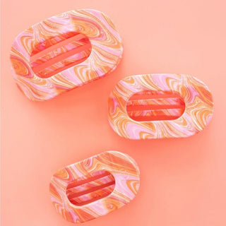 Just Keep Swimming round flat hair clips.