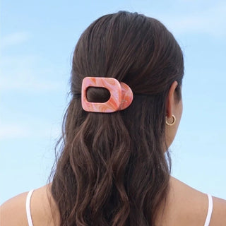 Just Keep Swimming Flat Round Hair Clips