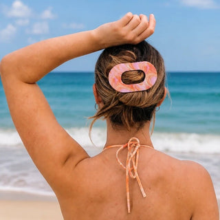 Just Keep Swimming Flat Round Hair Clips