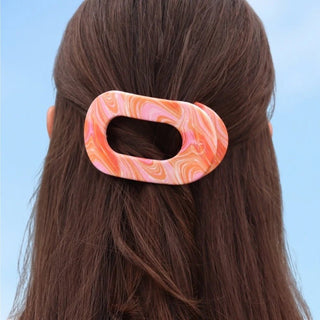 Just Keep Swimming Flat Round Hair Clips