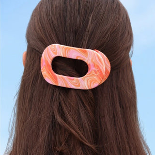 Just Keep Swimming Flat Round Hair Clips