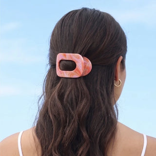 Just Keep Swimming Flat Round Hair Clips