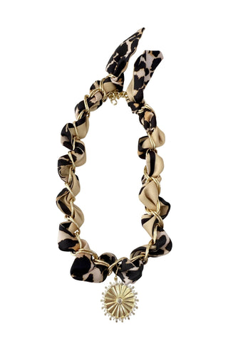 leopard print scarf necklace