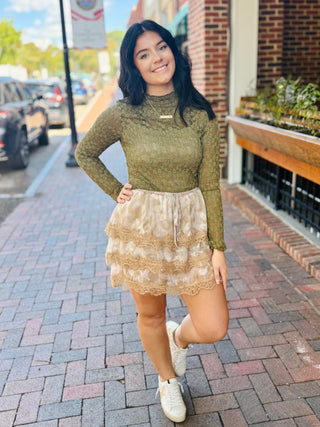 Lace & Grace Top | Olive