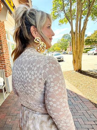 Lace & Grace Top | Tan