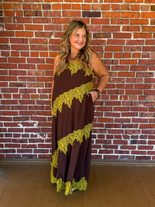 Lace Me In Chocolate Dress