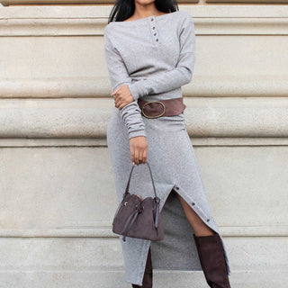 Laguna Mini Top Handle Bag | Chocolate