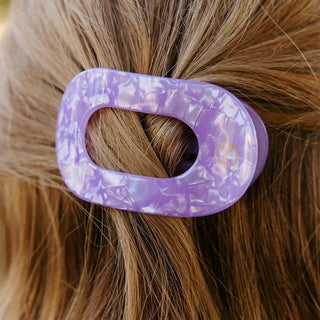 Lavender Mist Flat Round Hair Clips