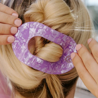 Lavender Mist Flat Round Hair Clips
