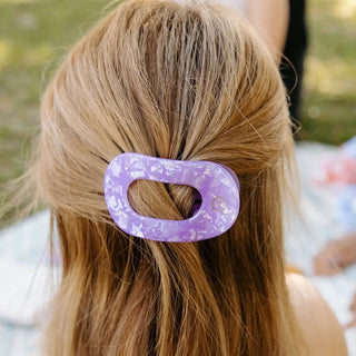 Lavender Mist Flat Round Hair Clips