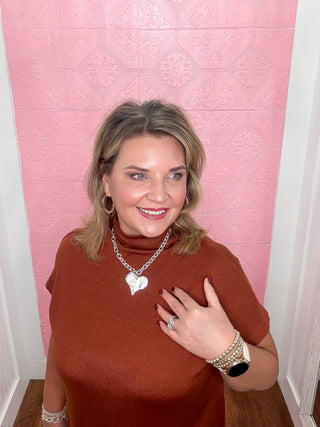 Layer Me Later Sweater Top - Rust