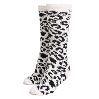 Leopard Pattern Knee High Winter Socks