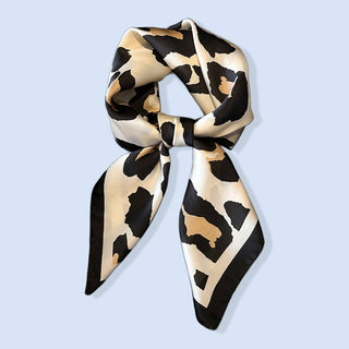 leopard silk scarf