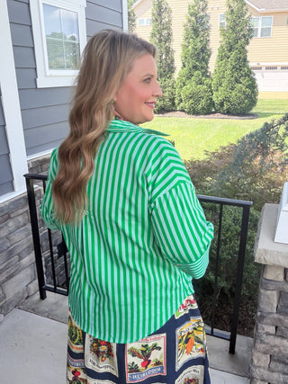 Lexi Striped Short Sleeve Blouse