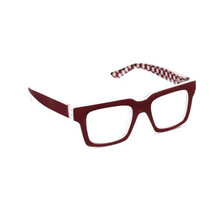 Louie Reading Glasses Dark Red/Check