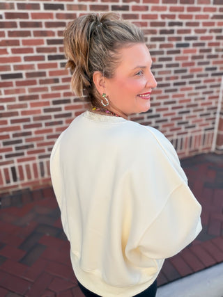 "Luck Actually is All Around" Crop Sweatshirt