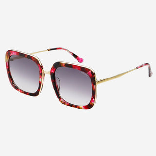 Lulu Square Sunglasses | Burgundy Tortoise