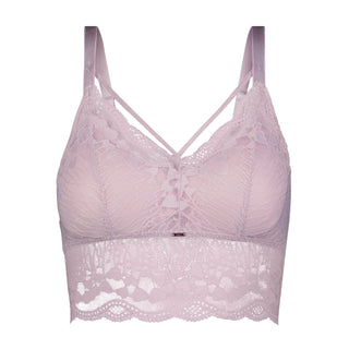 lavender lace bralette.