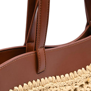 Magnolia Handwoven Vegan Leather Tote Bag