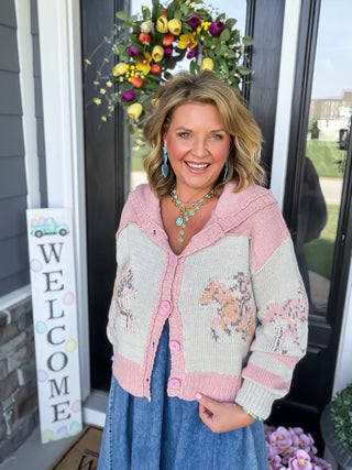 Mane Character Equestrian Knit Cardigan