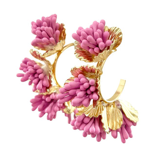 Maxine Floral Hoop Earrings