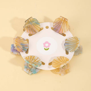Mermaidcore Seashell Mini Claw Hair Clip Set