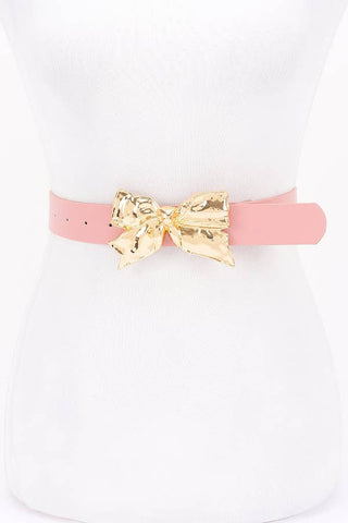 Metal Ribbon Buckle Belt