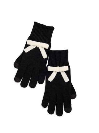 gloves with bow
