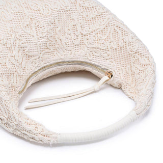 Micah Lace-Textured Slouchy Hobo Bag