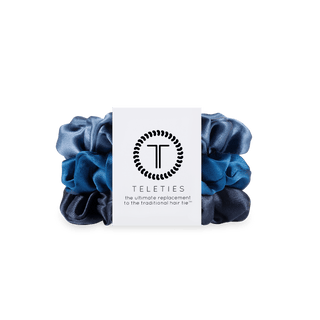 Midnight Rain Silk Large Scrunchie