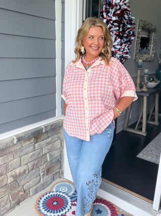 Mixed in Pink Blouse