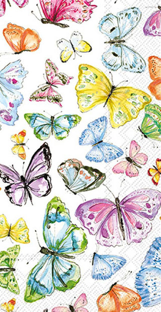 Multi-Color Butterflies Paper Guest Towel Napkins