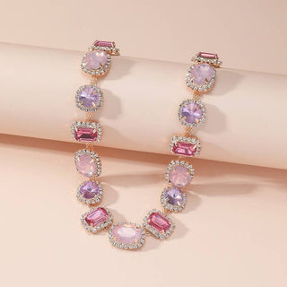 Multi Color Gemstone Statement Necklace