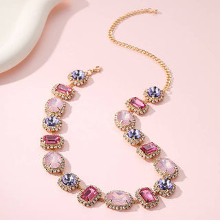 Multi Color Gemstone Statement Necklace