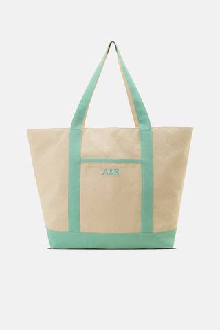 Mystic Evil Eye Canvas Boat Tote