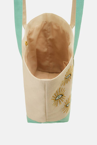 Mystic Evil Eye Canvas Boat Tote