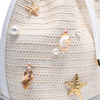 Nantucket Seaside Woven Bucket Crossbody