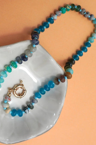 Natural Stone Beaded Necklace