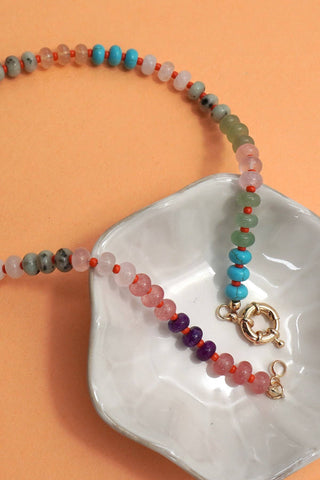 Natural Stone Beaded Necklace
