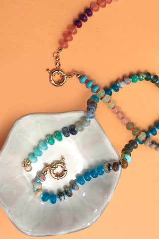 Natural Stone Beaded Necklace