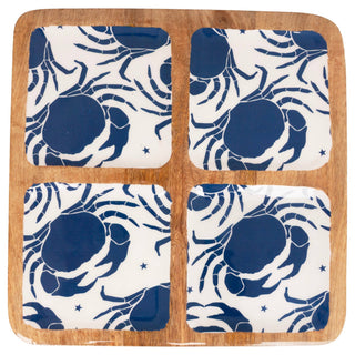 Crab 4 sectioned serving tray.