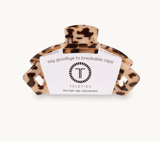 Open Blonde Tortoise Medium Hair Clip