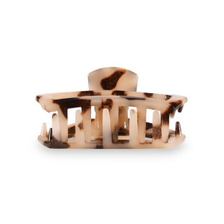 Open Blonde Tortoise Tiny Hair Clip