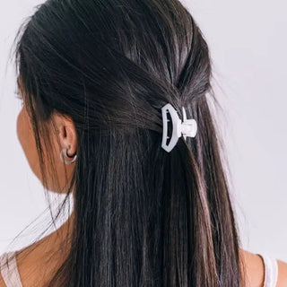 Open Coconut White Tiny Hair Clip