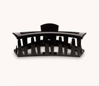 Open Jet Black Large Hair Clip